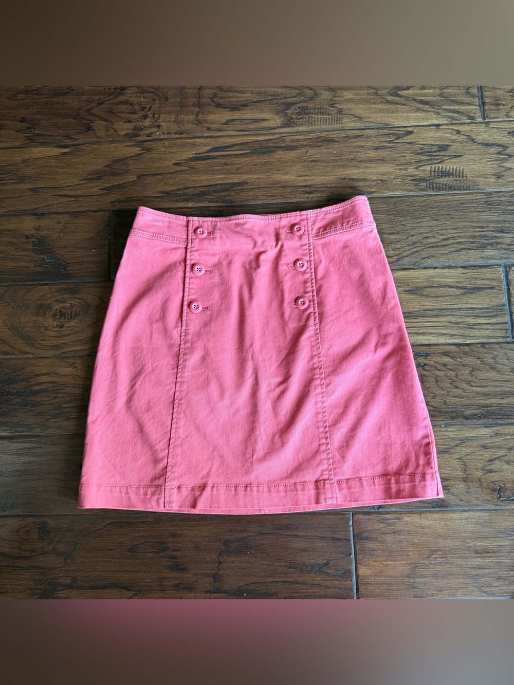Loft Women's Pink Button-Accent A-Line Skirt size 6